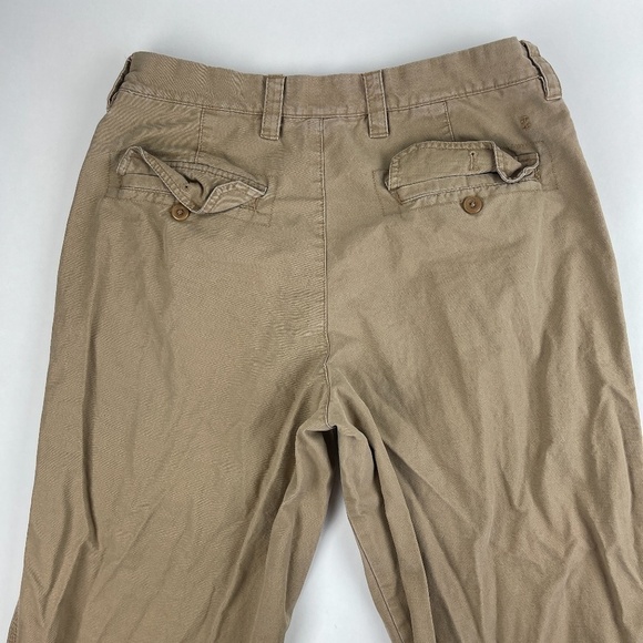 Izod Luxury Sport Chino Pants Mens 32x32 Khaki Flat Front - Picture 9 of 11